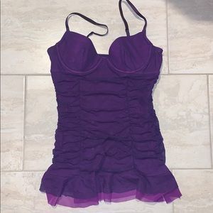 Purple Victoria Secret Mesh Lingerie Top
